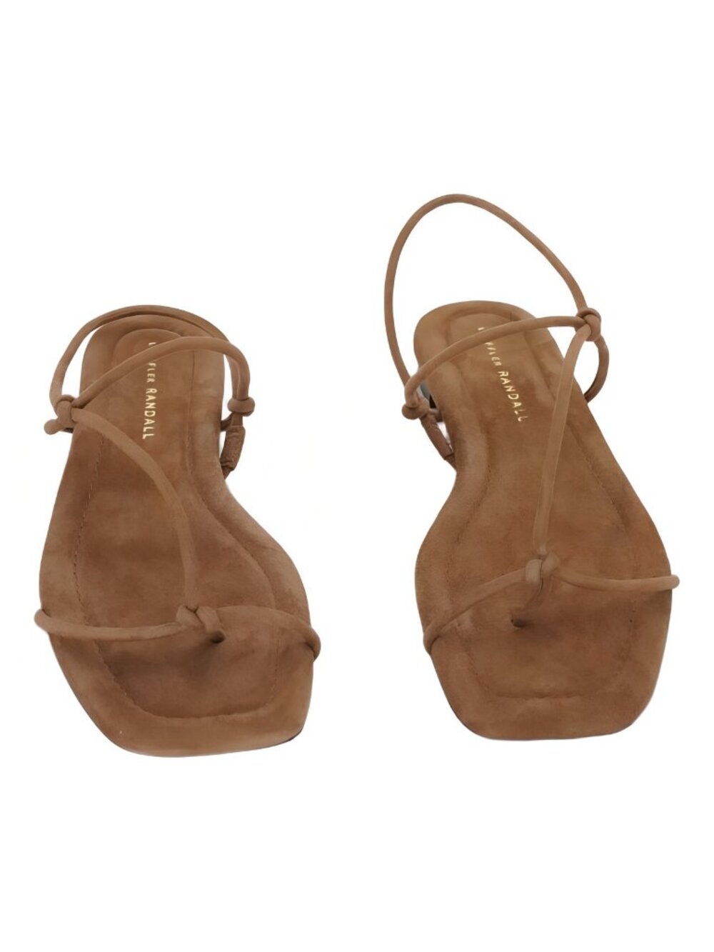 Loeffler Randall Eleanor Slingback Flat Strappy Sandal Cacao Brown Sz 7.5M - Picture 5 of 6